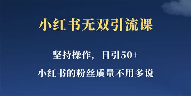 小红书无双课一天引50+女粉，不用做视频发视频，小白也很容易上手拿到结果-三玖社区