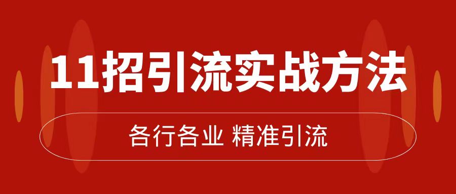 精准引流术：11招引流实战方法，让你私域流量加到爆（11节课完整版）-三玖社区