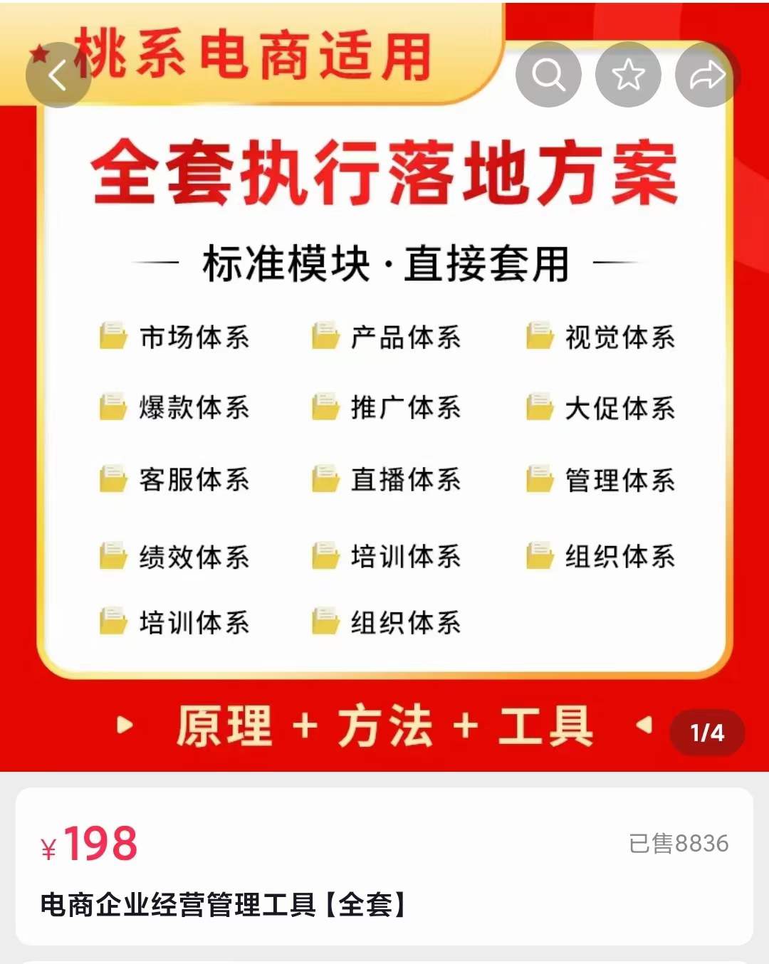 外面卖198·电商企业经营管理工具：全套执行落地方案 标准模块·直接套用-三玖社区