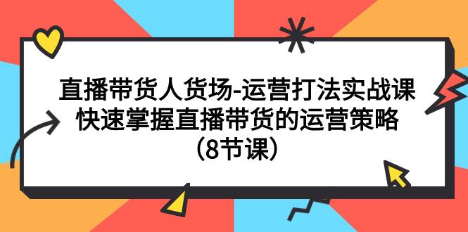 直播带货人货场-运营打法实战课：快速掌握直播带货的运营策略（8节课）-三玖社区