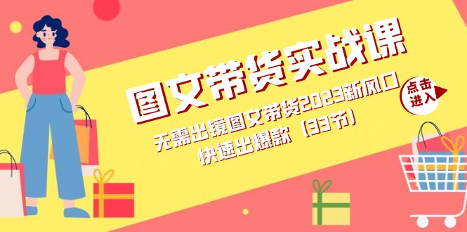 图文带货实战课：无需出镜图文带货2023新风口，快速出爆款（33节）-三玖社区