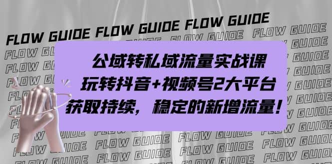 公域转私域流量实战课，玩转抖音+视频号2大平台，获取持续，稳定的新增流量-三玖社区