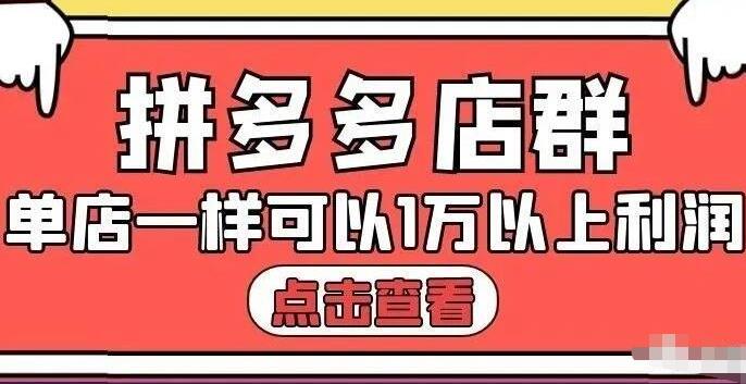 拼多多店群单店一样可以产出1万5以上利润【付费文章】-三玖社区