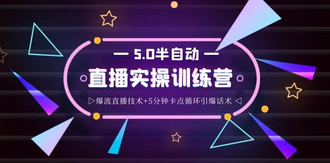 蚂蚁·5.0半自动直播2345打法，半自动爆流直播技术+5分钟卡点循环引爆话术-三玖社区