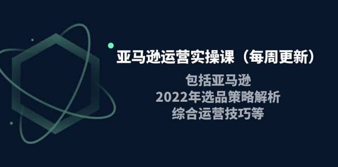 亚马逊运营实操课（每周更新）包括亚马逊2022选品策略解析，综合运营技巧等-三玖社区