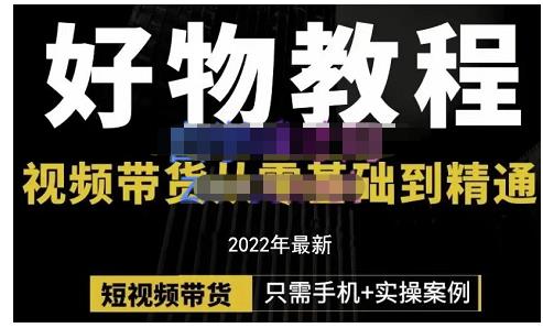 锅锅老师好物分享课程：短视频带货从零基础到精通，只需手机+实操-三玖社区