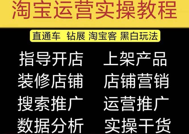 2023淘宝开店教程0基础到高级全套视频网店电商运营培训教学课程（2月更新）-三玖社区