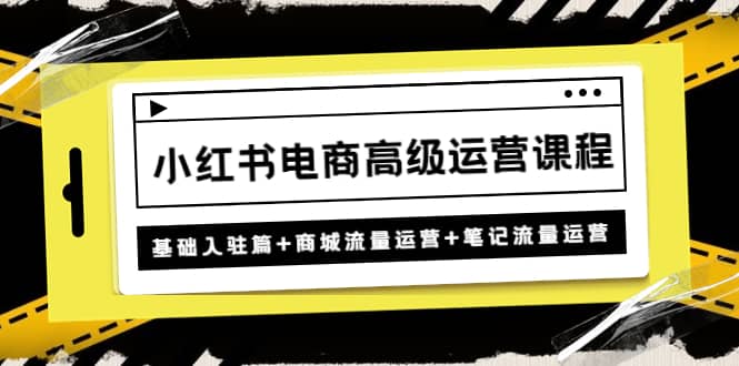 小红书电商高级运营课程：基础入驻篇+商城流量运营+笔记流量运营-三玖社区