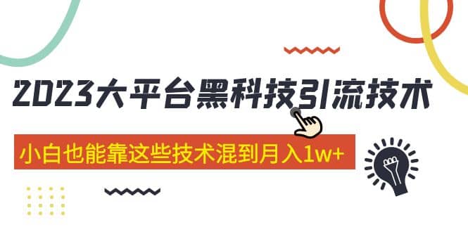 价值4899的2023大平台黑科技引流技术 29节课-三玖社区