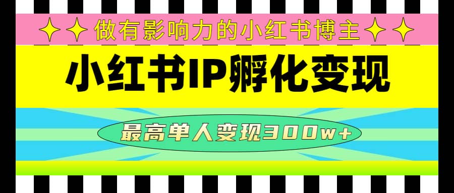 某收费培训-小红书IP孵化变现：做有影响力的小红书博主-三玖社区