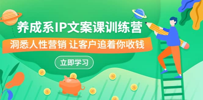 养成系-IP文案课训练营，文案心法的天花板 洞悉人性营销 让客户追着你收钱-三玖社区