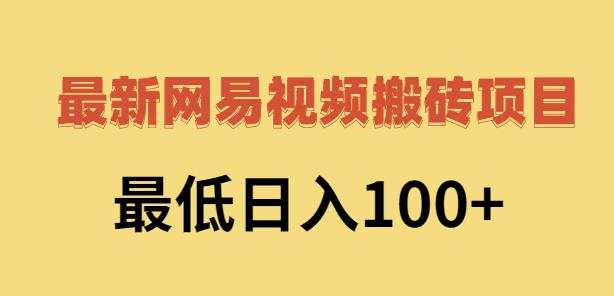 2022网易视频搬砖赚钱，日收益120（视频教程+文档）-三玖社区