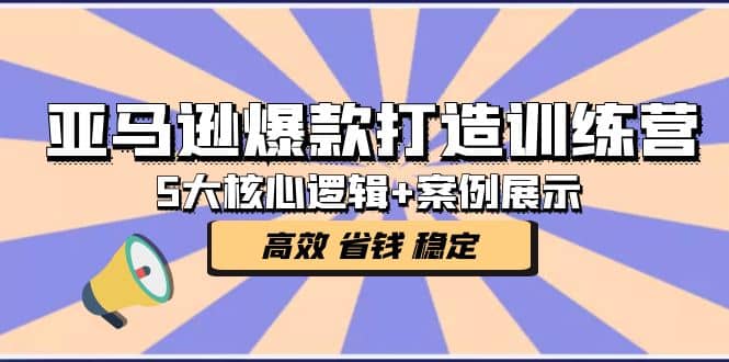 亚马逊爆款打造训练营：5大核心逻辑+案例展示 打造爆款链接 高效 省钱 稳定-三玖社区