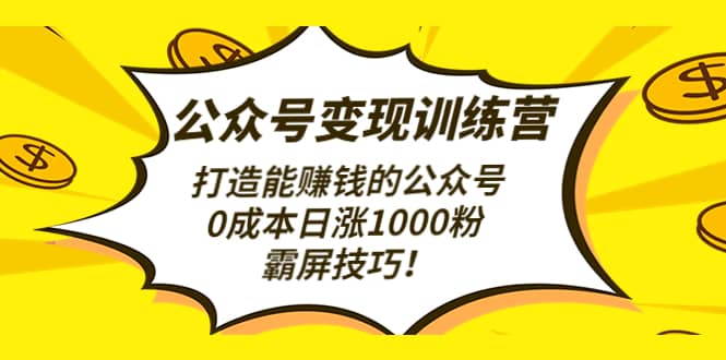 公众号变现训练营（第3期）-三玖社区
