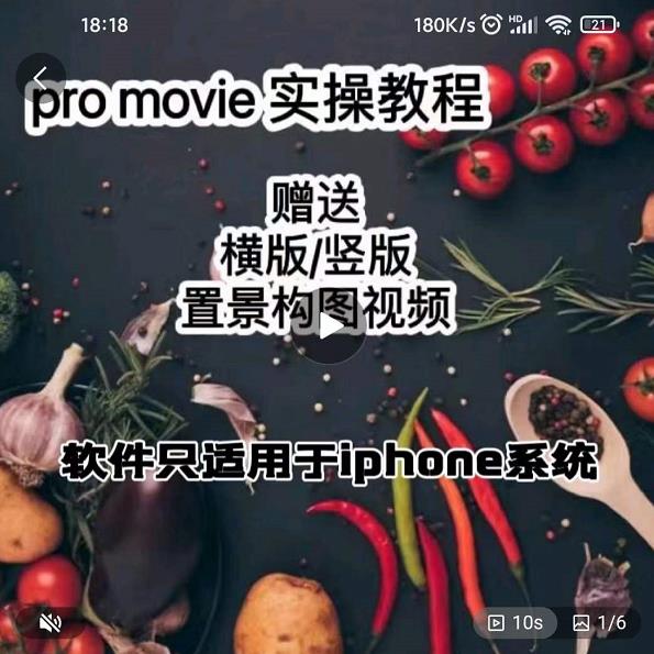 漆十二美食摄影，25​节promovie实操高手课节-三玖社区