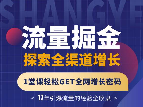 张琦流量掘金探索全渠道增长，1堂课轻松GET全网增长密码-三玖社区