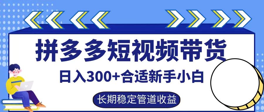 拼多多短视频带货日入300+实操落地流程-三玖社区