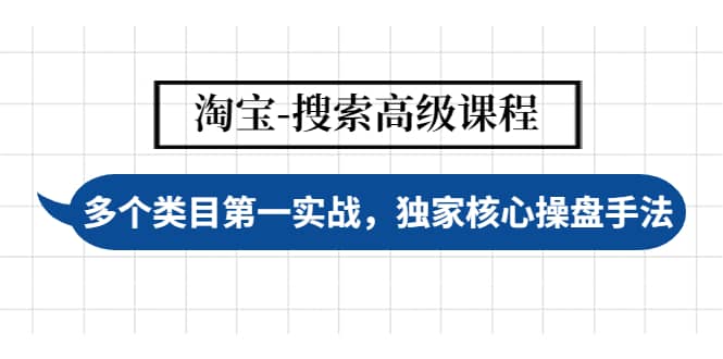 淘宝-搜索高级课程：多个类目第一实战，独家核心操盘手法-三玖社区
