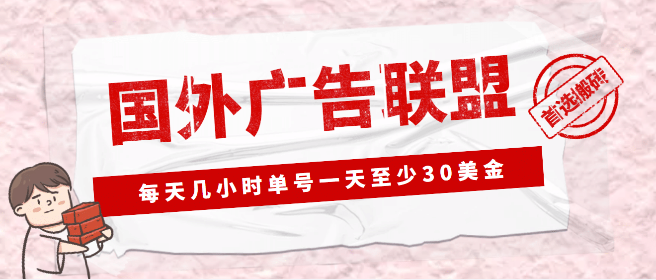 外面收费1980最新国外LEAD广告联盟搬砖项目，单号一天至少30美元(详细教程)-三玖社区