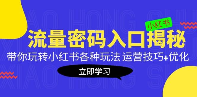 小红书流量密码入口揭秘：带你玩转小红书各种玩法 运营技巧+优化-三玖社区