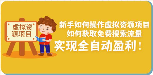 新手如何操作虚拟资源项目：如何获取免费搜索流量，实现全自动盈利！-三玖社区