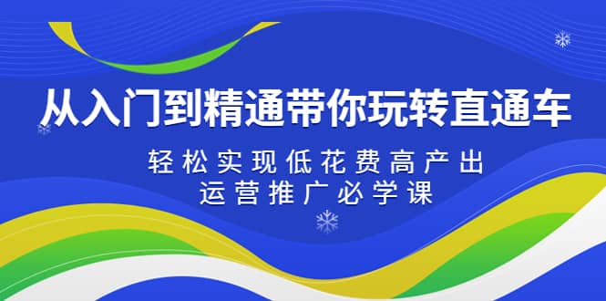 从入门到精通带你玩转直通车：轻松实现低花费高产出，35节运营推广必学课-三玖社区