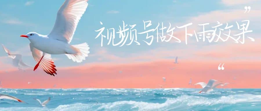 视频号做下雨视频一个账号一周涨粉10W+年入100w-三玖社区
