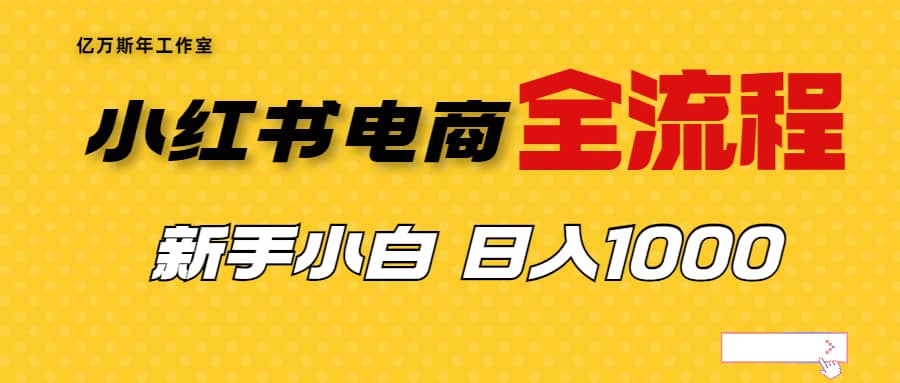 外面收费4988的小红书无货源电商从0-1全流程，日入1000＋-三玖社区