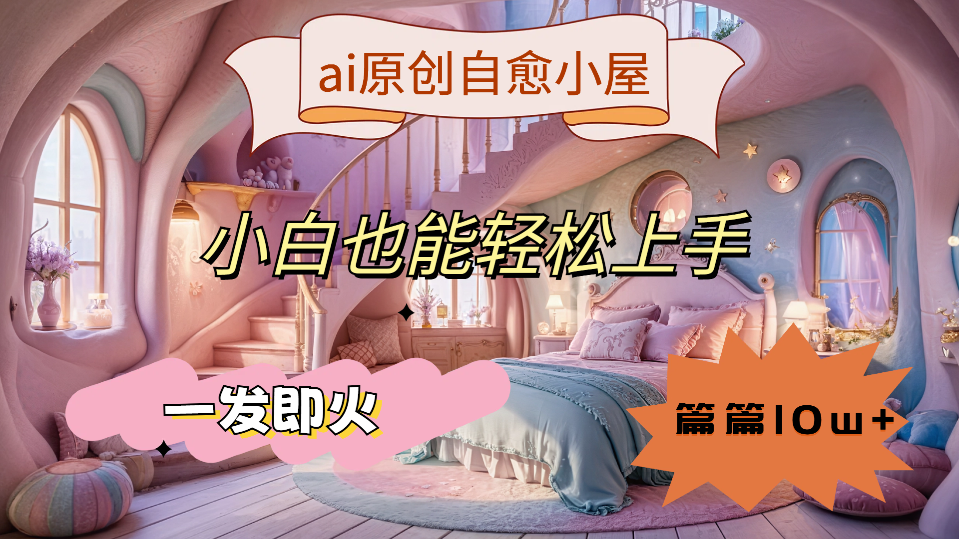 ai原创治愈小屋，小白也能轻松上手，一发即火，篇篇10w+-三玖社区