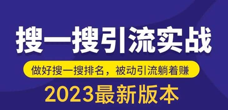 外面收费980的最新公众号搜一搜引流实训课，日引200+-三玖社区
