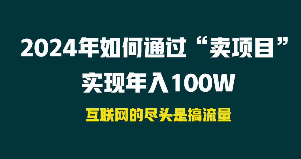 2024年如何通过“卖项目”实现年入100W-三玖社区