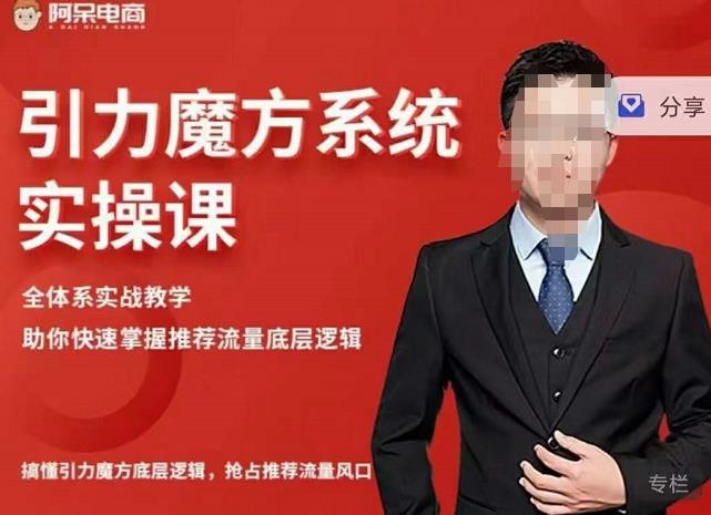 阿呆-引力魔方系统实操课，全体系实战教学，助你快速掌握推荐流量底层逻辑-三玖社区
