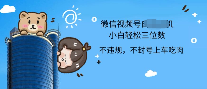2024最新微信视频号挂机小白可上手，轻松日入三位数-三玖社区