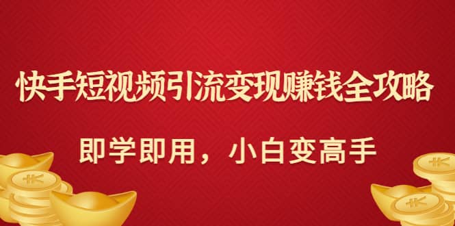 快手短视频引流变现赚钱全攻略：即学即用，小白变高手（价值980元）-三玖社区