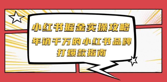 小红书掘金实操攻略，年销千万的小红书品牌打爆款指南-三玖社区