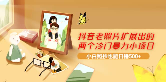 抖音老照片扩展出的两个冷门暴力小项目，小白照抄也能日撸500+-三玖社区