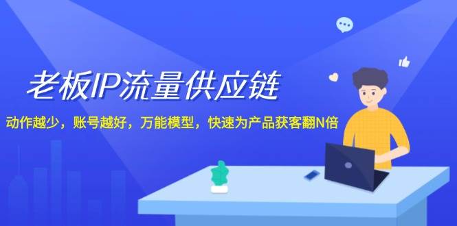 老板 IP流量 供应链，动作越少，账号越好，万能模型，快速为产品获客翻N倍-三玖社区