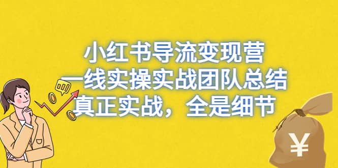 小红书导流变现营，一线实战团队总结，真正实战，全是细节，全平台适用-三玖社区