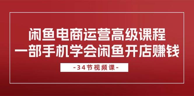 闲鱼电商运营高级课程，一部手机学会闲鱼开店赚钱（34节课）-三玖社区
