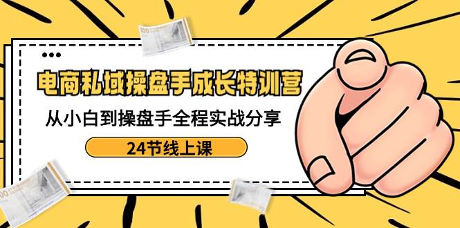 电商私域-操盘手成长特训营：从小白到操盘手全程实战分享-24节线上课-三玖社区