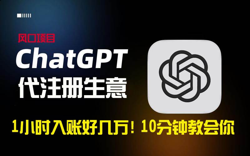 一小时入账好几万！利润大到吓人的ChatGPT代注册小生意，10分钟教会你，…-三玖社区