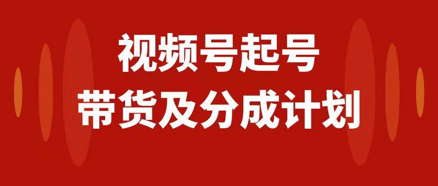 视频号快速起号，分成计划及带货，0-1起盘、运营、变现玩法，日入1000+-三玖社区