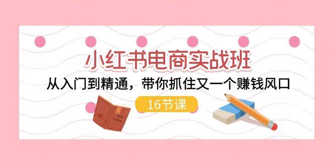 小红书电商实战班，从入门到精通，带你抓住又一个赚钱风口（16节）-三玖社区