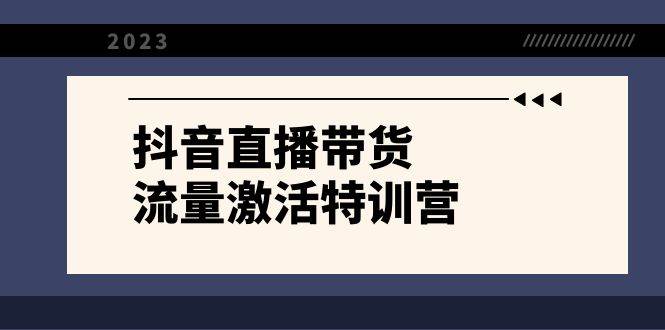 抖音直播带货-流量激活特训营，入行新手小白主播必学（21节课+资料）-三玖社区
