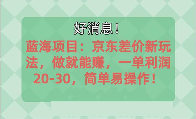 越早知道越能赚到钱的蓝海项目：京东大平台操作，一单利润20-30，简单…-三玖社区