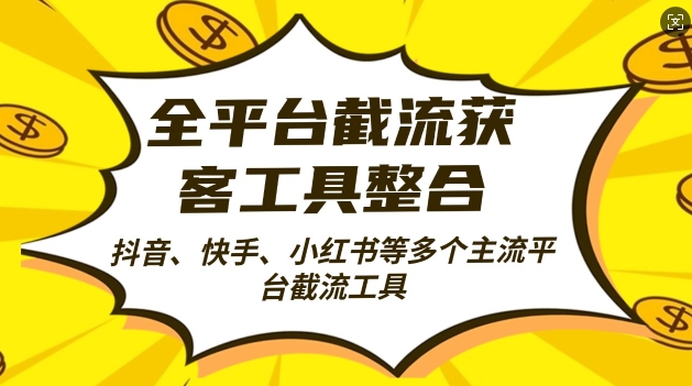 全平台截流获客工县整合全自动引流，日引2000+精准客户-三玖社区