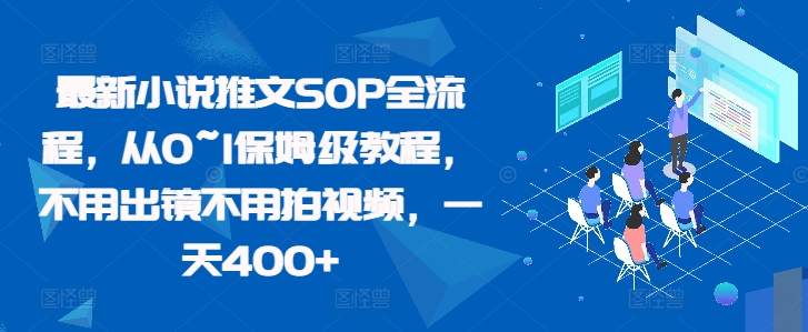 最新小说推文SOP全流程，从0~1保姆级教程，不用出镜不用拍视频，一天400+-三玖社区
