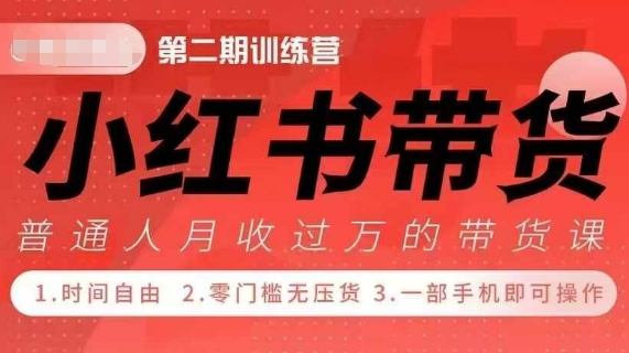 小Red书带货42天训练营 2.0版，宝妈+自由职+上班族+大学生，提高副业收入的大红利项目-三玖社区