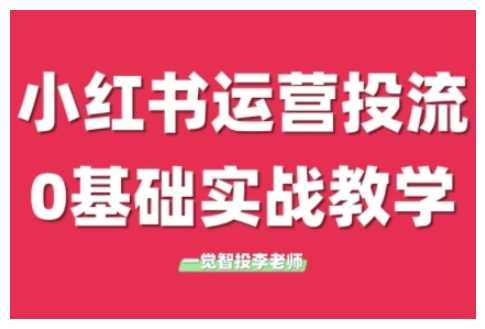 小红书运营投流，小红书广告投放从0到1的实战课，学完即可开始投放-三玖社区