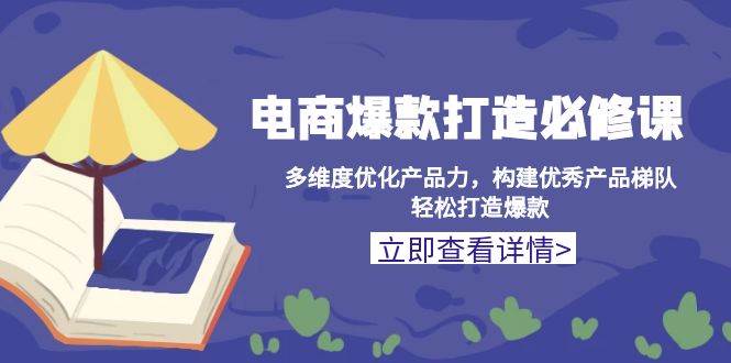 电商爆款打造必修课：多维度优化产品力，构建优秀产品梯队，轻松打造爆款-三玖社区